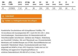 Bild von JRG CleanLine Combi, PN 16 - 4 bar, DN32 - Art.Nr. : 1370.032