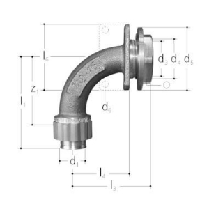 Bild von JRG Sanipex Anschlussbogen für UP-Spülkasten 1/2"-12mm/5528, Art.Nr. : 5528.700