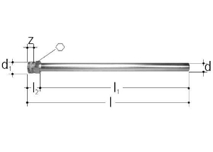 Bild von JRG Sanipex Anschlussrohr, vernickelt 15-1/2", Art.Nr. : 5496.015