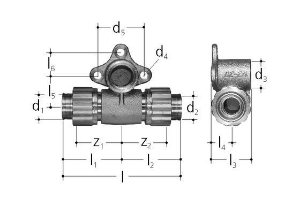 Bild von JRG Sanipex Armaturenanschluss, doppelt 1/2"-16, Art.Nr. : 5534.016