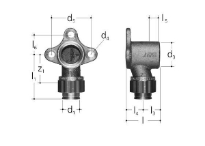 Bild von JRG Sanipex Armaturenanschluss, einfach d 12 mm, GN 1/2 inch, Art.Nr. : 5533.012