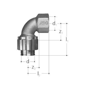 Bild von JRG Sanipex Bogen mit Innengewinde, d  (mm) :12, Art.Nr. : 5521.900