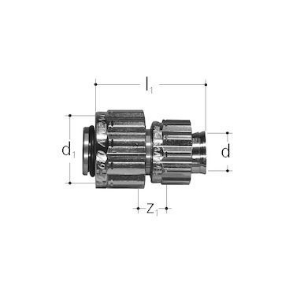 Bild von JRG Sanipex Bördel-Adapter, vernickelt, d 12(mm), Art.Nr. : 5490.012