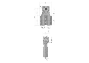 Bild von JRG Sanipex Dose 2-fach 90°, d-d 16 ‐ 16(mm), Art.Nr. : 5404.100