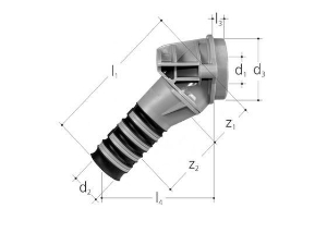 Bild von JRG Sanipex Dose 45°, d 12(mm), GN 1∕2(inch), Art.Nr. : 5403.050