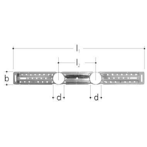 Bild von JRG Sanipex Dosenhalter, doppelt, l2 200mm,  Art.Nr. : 5741.007