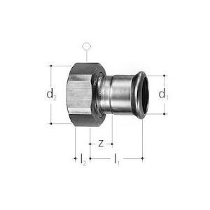 Bild von JRG Sanipex Klemmverschraubung, d1 (mm): 15, Art.Nr. : 8350.015