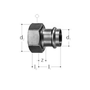 Bild von JRG Sanipex Klemmverschraubung, d1 (mm): 15, Art.Nr. : 8355.015