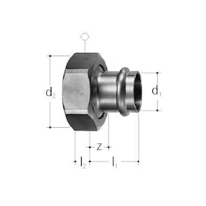 Bild von JRG Sanipex Klemmverschraubung, d1 (mm): 22, Art.Nr. : 8356.022