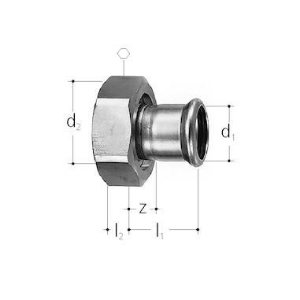 Bild von JRG Sanipex Klemmverschraubung, d1 (mm): 28, Art.Nr. : 8351.028