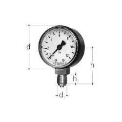 Bild von JRG Sanipex Manometer, GN (inch): 1∕4, Art.Nr. : 8107.083