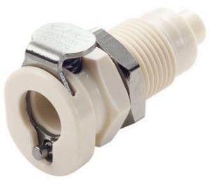 Bild von CPC Kupplungen 1/16 Hose Barb Non-Valved Panel Mount Polypropylene Coupling Body- 25 Stk,  Art.Nr. : PMC160112