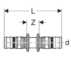 Bild von Geberit Mepla Kupplung, DN 12, d 16 mm, Art.-Nr. 621.505.00.5