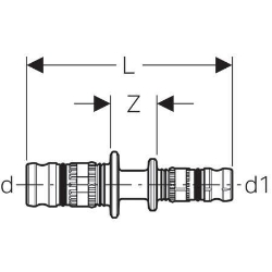 Bild von Geberit Mepla Reduktion, DN 15 / 12, d 20 mm, Art.-Nr. 622.650.00.5