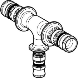 Bild von Geberit Mepla T-Stück reduziert, DN 15 / 12 / 15, d 20 mm, Art.-Nr. 622.311.00.5