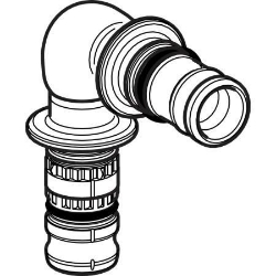 Bild von Geberit Mepla Übergangswinkel 90° auf MeplaFix, DN 15 / 15, d 20 mm, Art.-Nr. 622.272.00.5