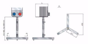 Bild von Alfa-Laval Füsse zu Plattenwärmetauscher CB110, max. 150 Platten, Art.Nr. : 3456090803