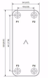 Bild von Swep Plattenwärmetauscher gelötet B50Hx40/1P-SC-S 4x2 1/2"(54), Art.Nr. : 10328-040