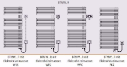 Bild von Arbonia Bagnotherm BTMW115R 600 FKS, H: 1150 mm, 800 W, L: 600 mm, Art.Nr. : BTMW115R 600 AF FKS