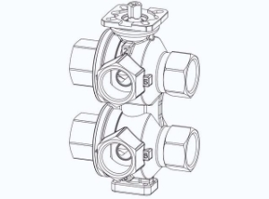 Bild von IMI Hydronic Engineering TA-6-Wege-Ventil DN 20 DZR, Innengewinde, Art.Nr. : 32203130504