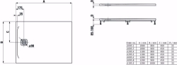 Bild von Laufen PRO - Duschwanne, aus Verbundwerkstoff Marbond, superflach, rechteckig, Ablauf an kurzer Seite, 1000 x 800 x 32,  078, anthrazit matt , Art.Nr. : H2109510780001