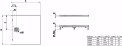 Bild von Laufen PRO - Duschwanne, aus Verbundwerkstoff Marbond, superflach, quadratisch, Ablauf seitlich, 900 x 900 x 29,  000, weiss , Art.Nr. : H2109560000001