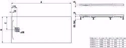 Bild von Laufen PRO - Duschwanne, aus Verbundwerkstoff Marbond, superflach, rechteckig, Ablauf an kurzer Seite, 1700 x 750 x 32,  077, hellgrau matt , Art.Nr. : H2149510770001