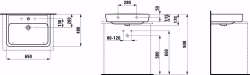 Bild von Laufen PRO - Aufsatz-Waschtisch, 650 x 480 x 170, 1 Hahnloch 000, weiss 1 Hahnloch , Art.Nr. : H8179530001041