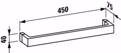 Bild von Laufen KARTELL BY LAUFEN - Handtuchhalter 'Rail', 450 mm, Kunststoff, 500 x 110 x 90,   081, bernstein  , Art.Nr. : H3813310810001