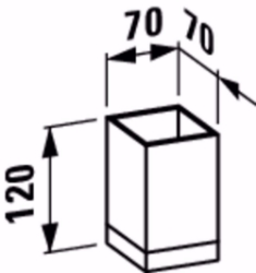 Bild von Laufen KARTELL BY LAUFEN - Becher 'Boxy', Kunststoff, 110 x 110 x 150,   090, weiss  , Art.Nr. : H3823300900001