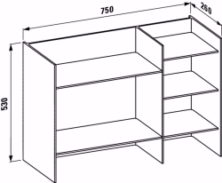 Bild von Laufen KARTELL BY LAUFEN - Regal 'Sound-rack', Kunststoff, 810 x 610 x 325,   081, bernstein  , Art.Nr. : H3893310810001