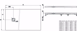 Bild von Laufen SOLUTIONS - Duschwanne, aus Verbundwerkstoff Marbond, rechteckig, Ablauf Seite, 000 weiss, 1700 x 750 x 44, Art.Nr. : H2134480000001