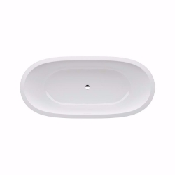 Bild von Laufen ALESSI ONE - Badewanne, aus Mineralgusswerkstoff Sentec, Einbauversion, mit Mittelablauf, mit Fussgestell, 000 weiss, 1998 x 998 x 960, Art.Nr. : H2459710000001