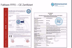 Bild von Faltbare FFP2 - KN95 Masken ohne Ventil nach EN 149-2001-A1-2009, 1000 stk. , Art. Nr.: FFP2Masken-V1000