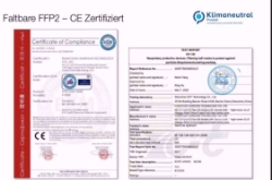 Bild von Faltbare FFP2 - KN95 Masken ohne Ventil nach EN 149-2001-A1-2009, 10 stk. , Art. Nr.: FFP2Masken-V10