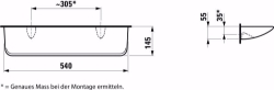 Bild von Laufen MODERNA R - Ablage, aus Sanitärkeramik, wandmontiert, 540 mm, 000 weiss, 540 x 145 x 55, Art.Nr. : H8700330000001