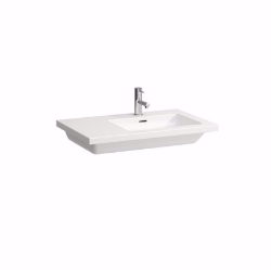 Bild von Laufen LIVING SQUARE - Möbelwaschtisch, Ablage links, 000 weiss, 1 Hahnloch, 750 x 480 x 130, Art.Nr. : H8174390001041