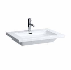 Bild von Laufen LIVING SQUARE - Waschtisch LIVING SQ. 65X48 WEISS, 000 weiss, 1 Hahnloch, 650 x 480 x 115, Art.Nr. : H8164310001041