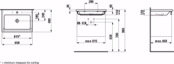 Bild von Laufen LIVING SQUARE - Waschtisch LIVING SQ. 65X48 WEISS, 000 weiss, 1 Hahnloch, 650 x 480 x 115, Art.Nr. : H8164310001041