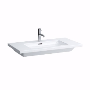 Bild von Laufen LIVING SQUARE - Waschtisch, schneidbar bis 650 mm, 000 weiss, 1 Hahnloch, 900 x 480 x 115, Art.Nr. : H8164330001041