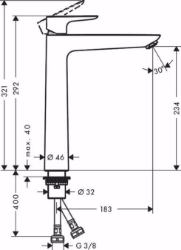 Bild von Hansgrohe Talis E Einhebel-Waschtischmischer 240 ohne Ablaufgarnitur, brushed bronze , Art.Nr. : 71717140