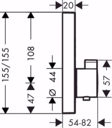 Bild von Hansgrohe ShowerSelect Thermostat Unterputz für 2 Verbraucher, Mattweiß , Art.Nr. : 15763700