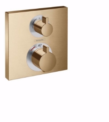 Bild von Hansgrohe Ecostat Square Thermostat Unterputz für 2 Verbraucher, brushed bronze , Art.Nr. : 15714140