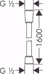 Bild von Hansgrohe Isiflex Brausenschlauch 160 cm, Mattschwarz , Art.Nr. : 28276670