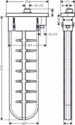 Bild von Hansgrohe sBox Fertigset square, Mattschwarz , Art.Nr. : 28010670