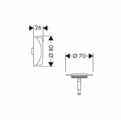 Bild von Hansgrohe Flexaplus Fertigset Ab- und Überlaufgarnitur, Mattweiß , Art.Nr. : 58185700