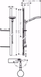 Bild von Hansgrohe Rainfinity Brausenset 130 3jet mit Brausenstange 150 cm, chrom , Art.Nr. : 27673000