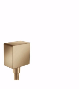 Bild von Hansgrohe FixFit Wandanschluss Square mit Rückflussverhinderer, brushed bronze , Art.Nr. : 26455140