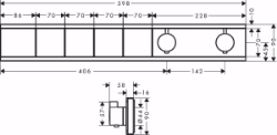 Bild von Hansgrohe RainSelect Thermostat Unterputz für 4 Verbraucher, chrom , Art.Nr. : 15382000