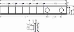 Bild von Hansgrohe RainSelect Thermostat Unterputz für 5 Verbraucher, chrom , Art.Nr. : 15384000